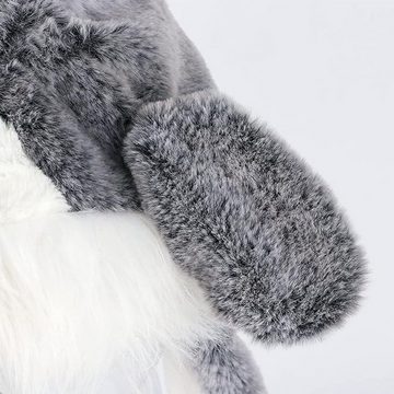FIDDY Plüschmütze Wintermütze mit beweglichen Hasenohren für Wärme und Plüschigkeit (1-St) Niedlicher Tierhut, Erwachsene, Kinder, winddicht im Freien