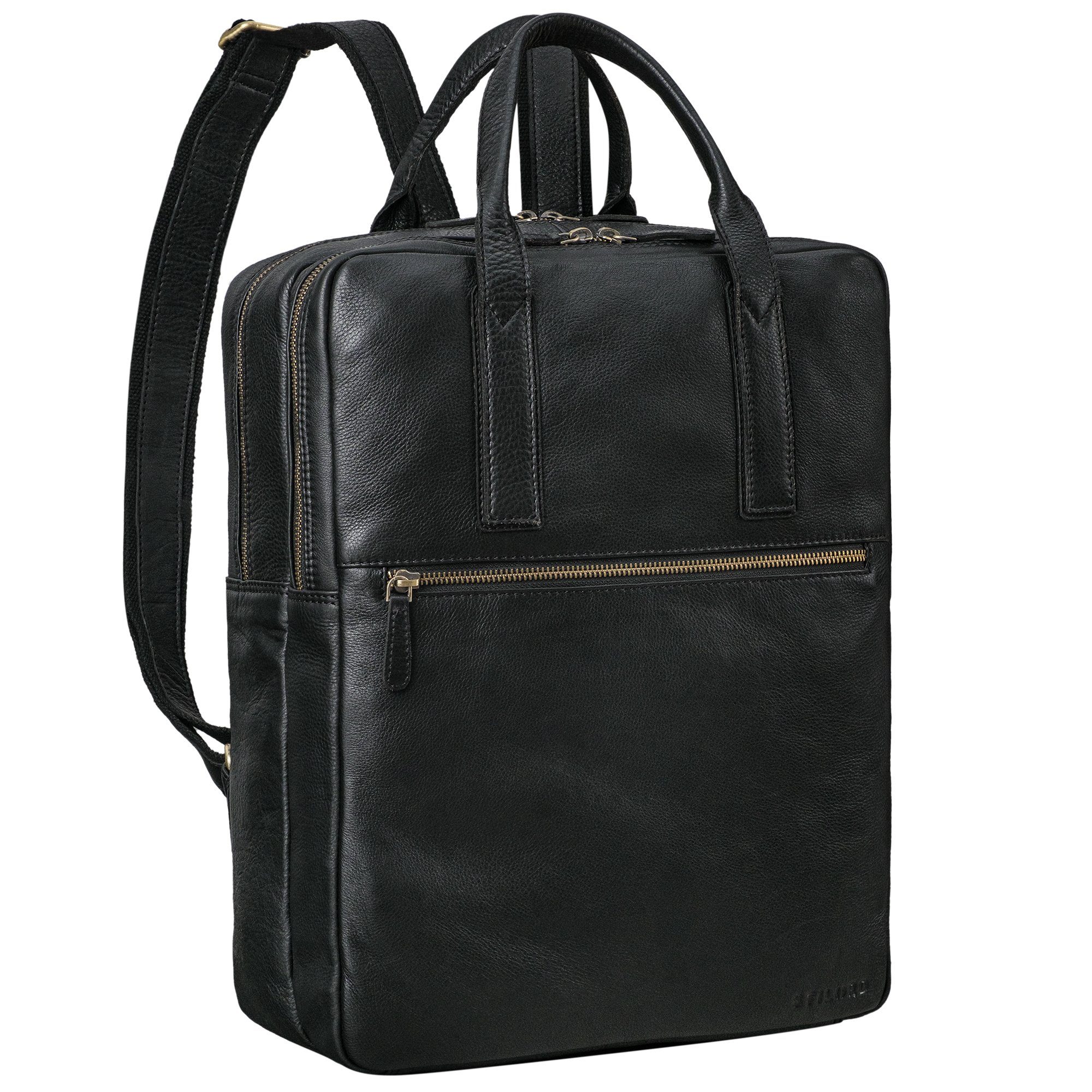 STILORD Notebookrucksack "Boris" Leder Business Rucksack mit Henkel
