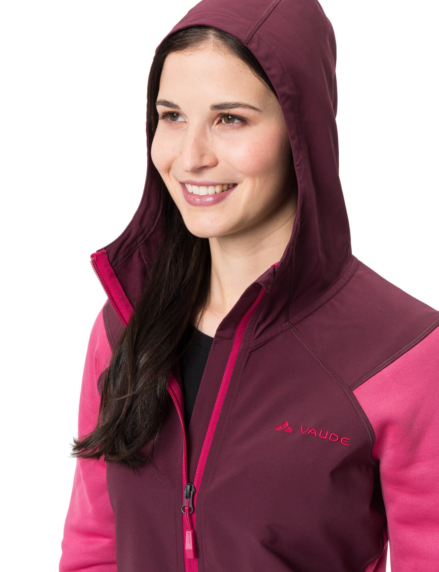 Hooded Fleecejacke VAUDE Tremalzo Crimson Jacket Red Damen Vaude Anorak Womens