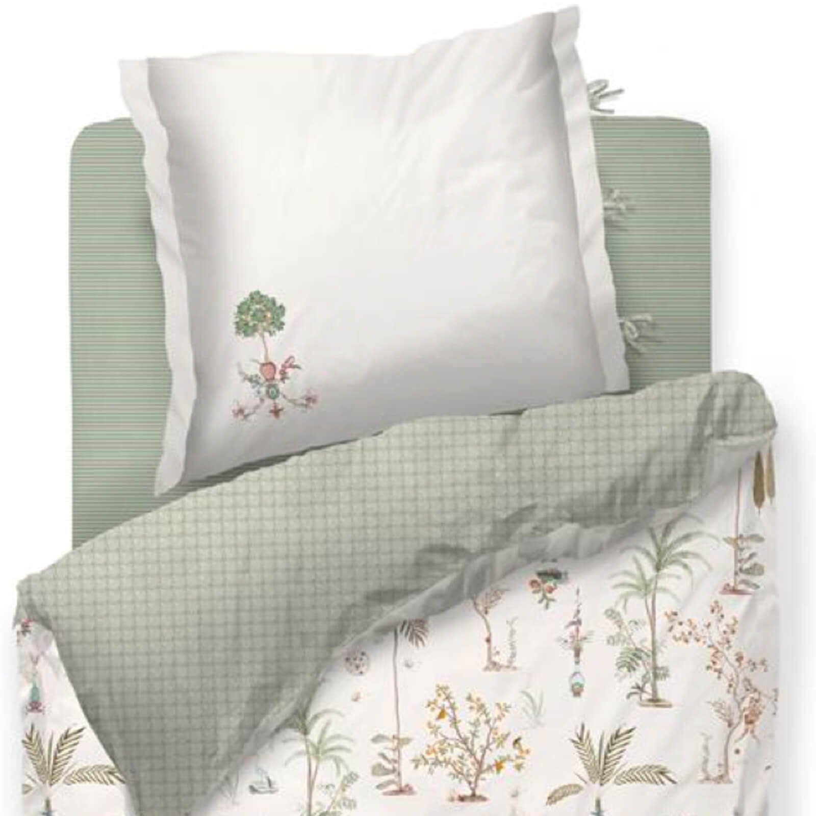 PiP Studio Bettwäsche Giardini di Frutta Weiß, Perkal, 2 teilig, Palmen, Bäume, Landschaft