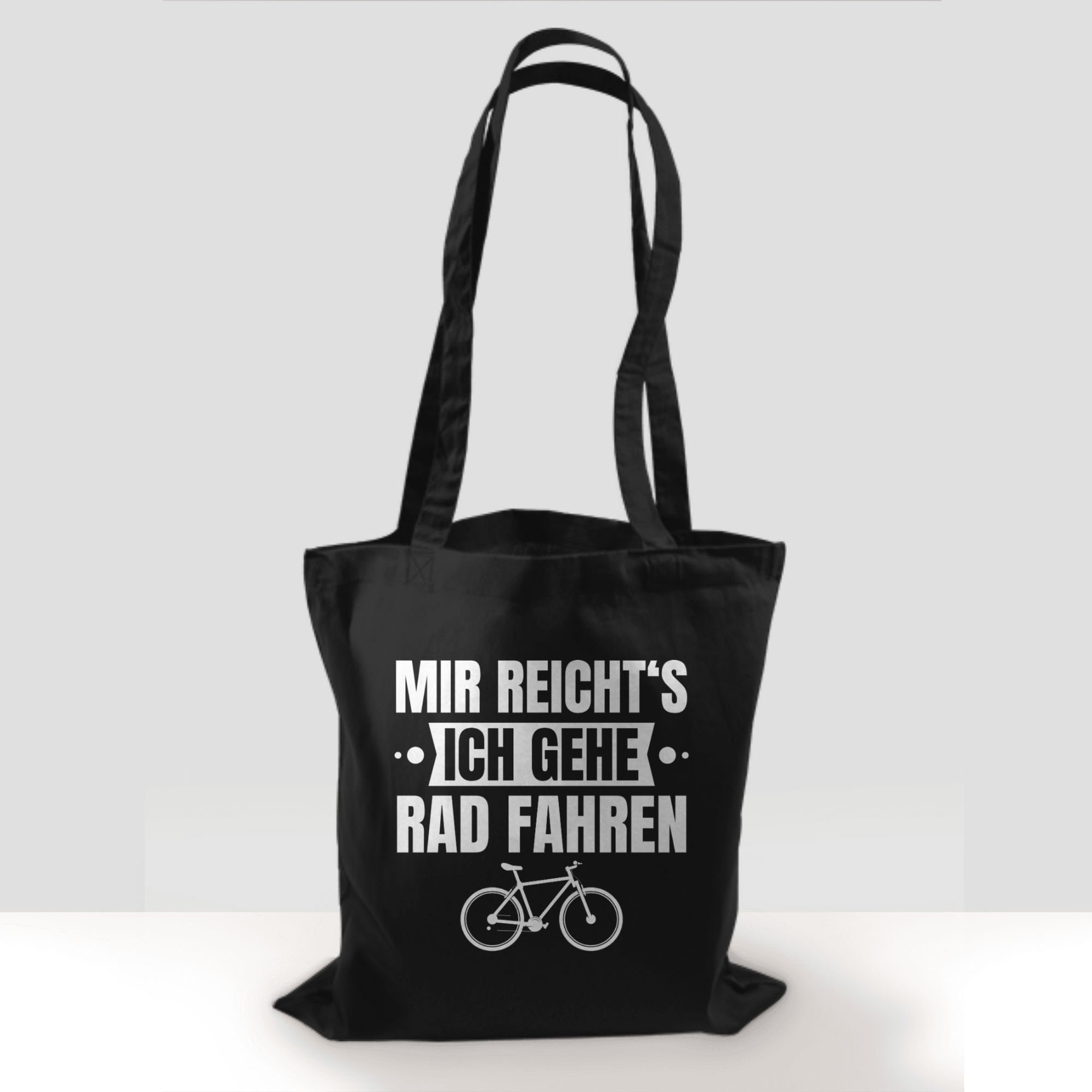 reicht's fahren Fahrrad Shirtracer gehe Bekleidung weiß, Schwarz Radsport Banner - Umhängetasche 1 Mir ich Rad