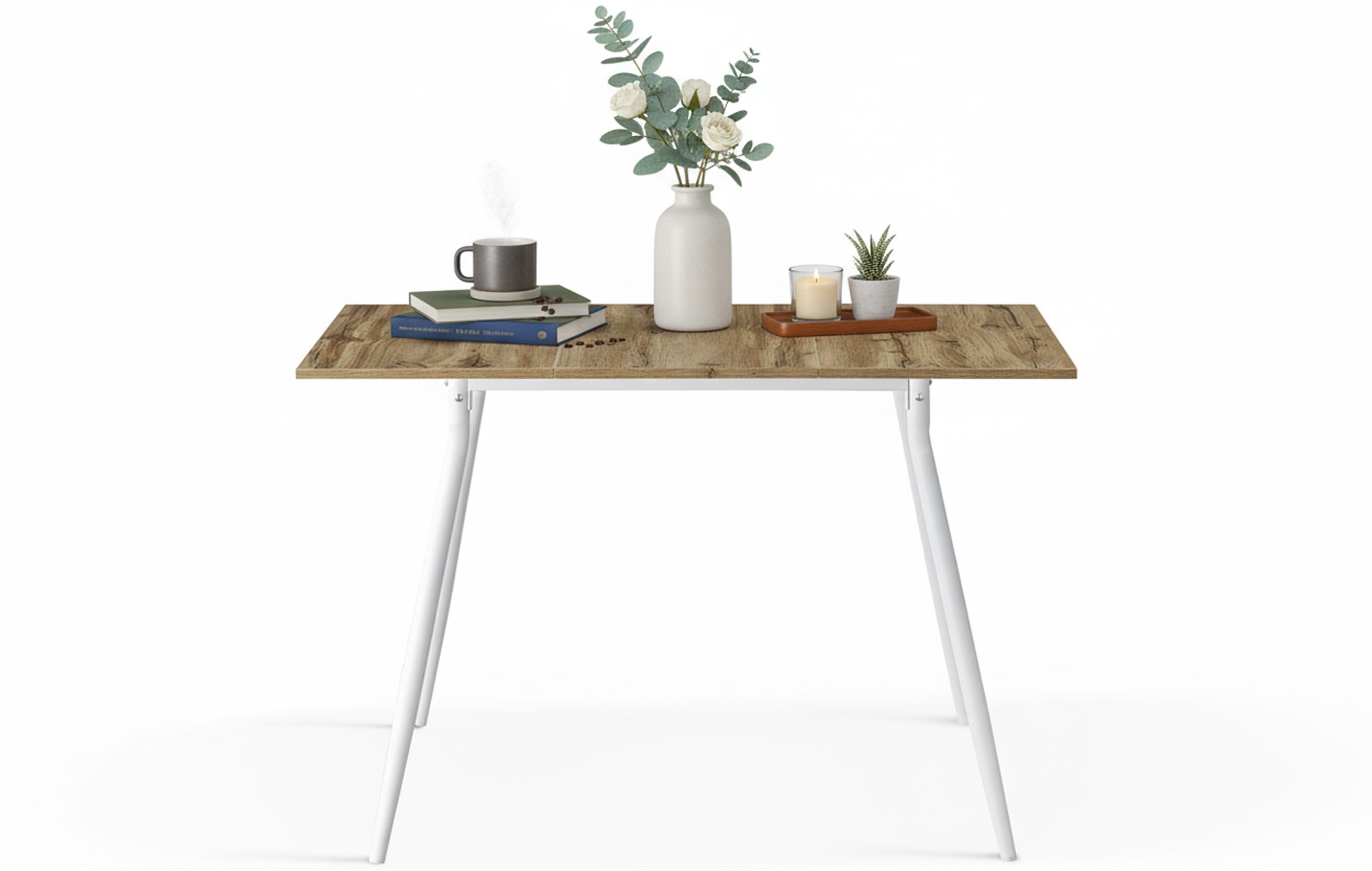 B&D home Esstisch LIO, Metallgestell schwarz oder weiß, ausziehbar, 4-6 Personen