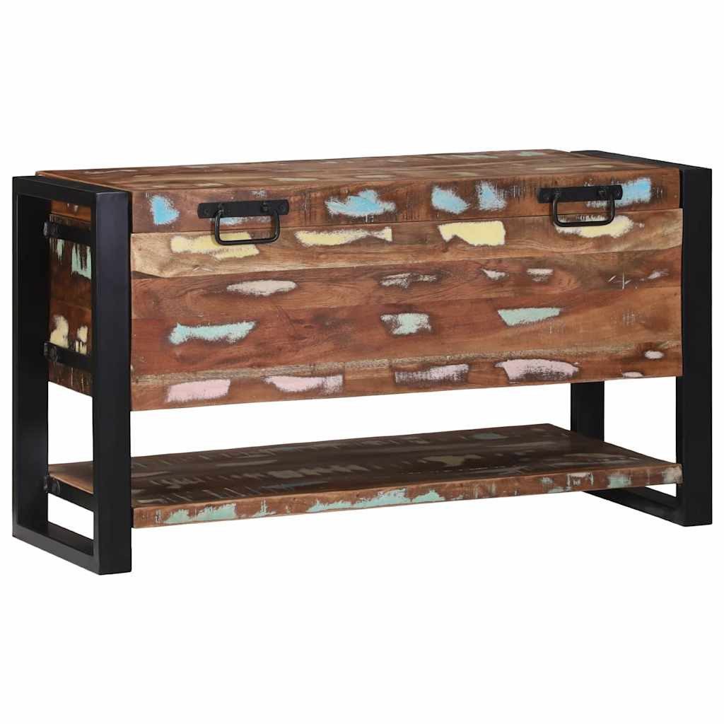 vidaXL Aufbewahrungsbox Aufbewahrungsbox Mehrfarbig 80 x 35 x 45 cm Massivholz Altholz (1 St)