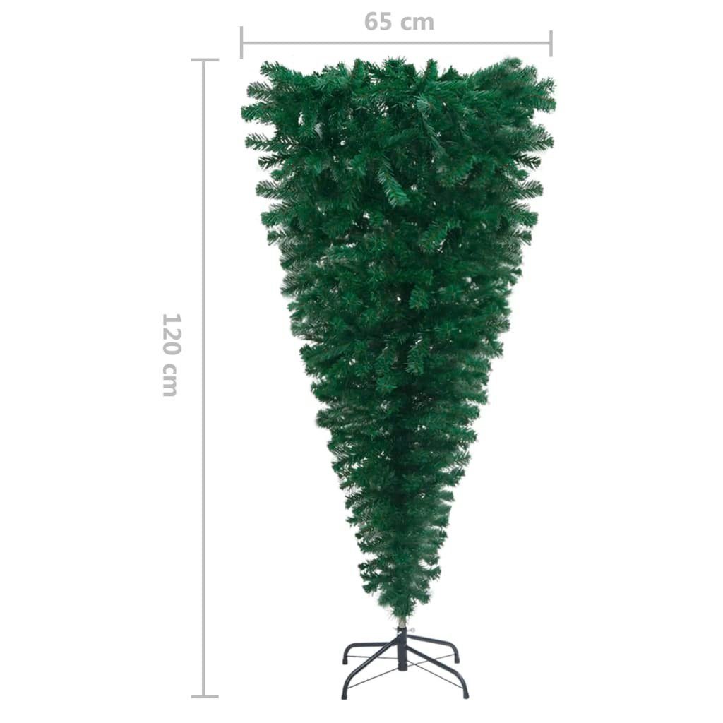 furnicato Künstlicher Grün Weihnachtsbaum Ständer mit Umgekehrt 120 cm