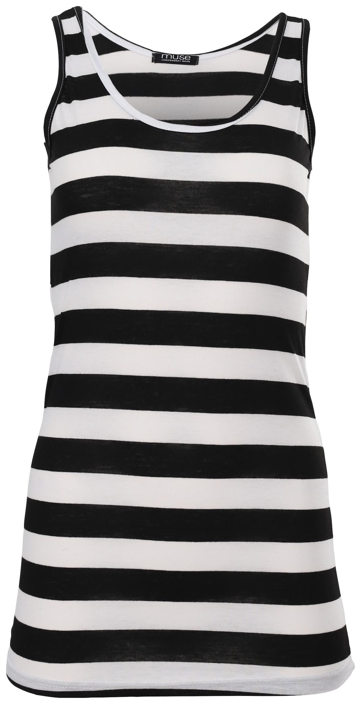 Muse Longtop Extra langes Trägertop Skinny Fit 9002