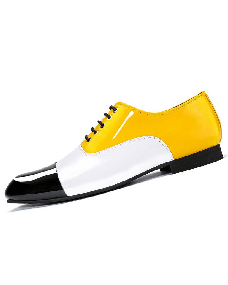 Allthemen Schnürschuh Eleganter Herren Oxfordschuhe in Color-Blocking Schnürschuhe