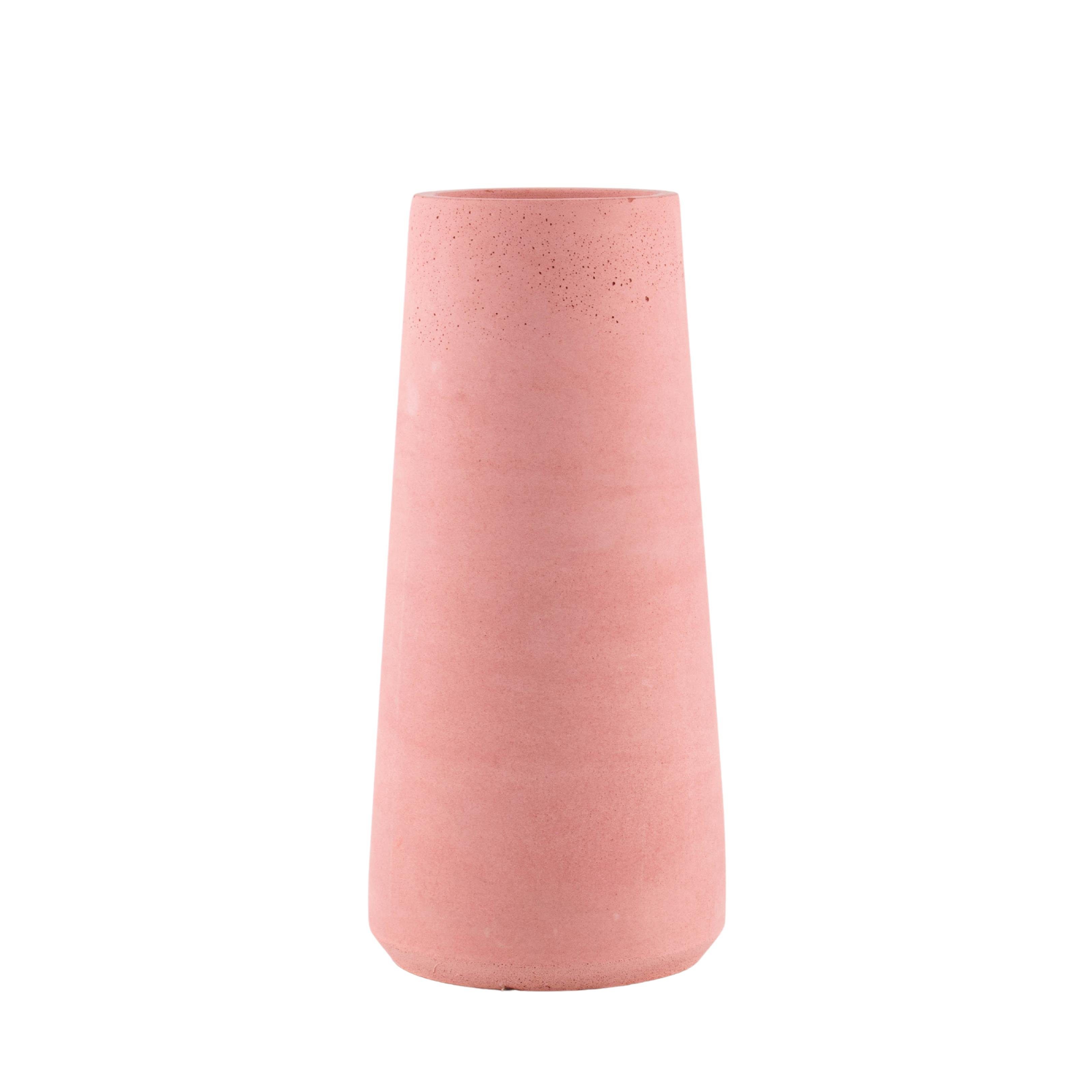TIVENDIS Dekoschale Vase "Ellie" Red aus Beton H:28cm