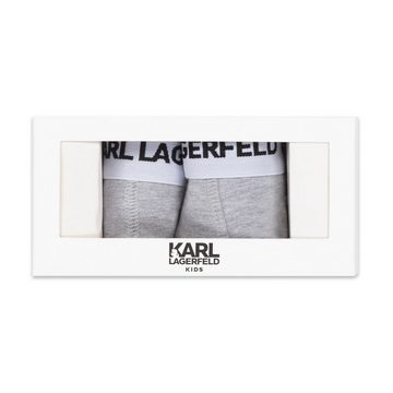 KARL LAGERFELD Boxershorts Karl Lagerfeld Boxershorts Trunks 2er Set grau Logo