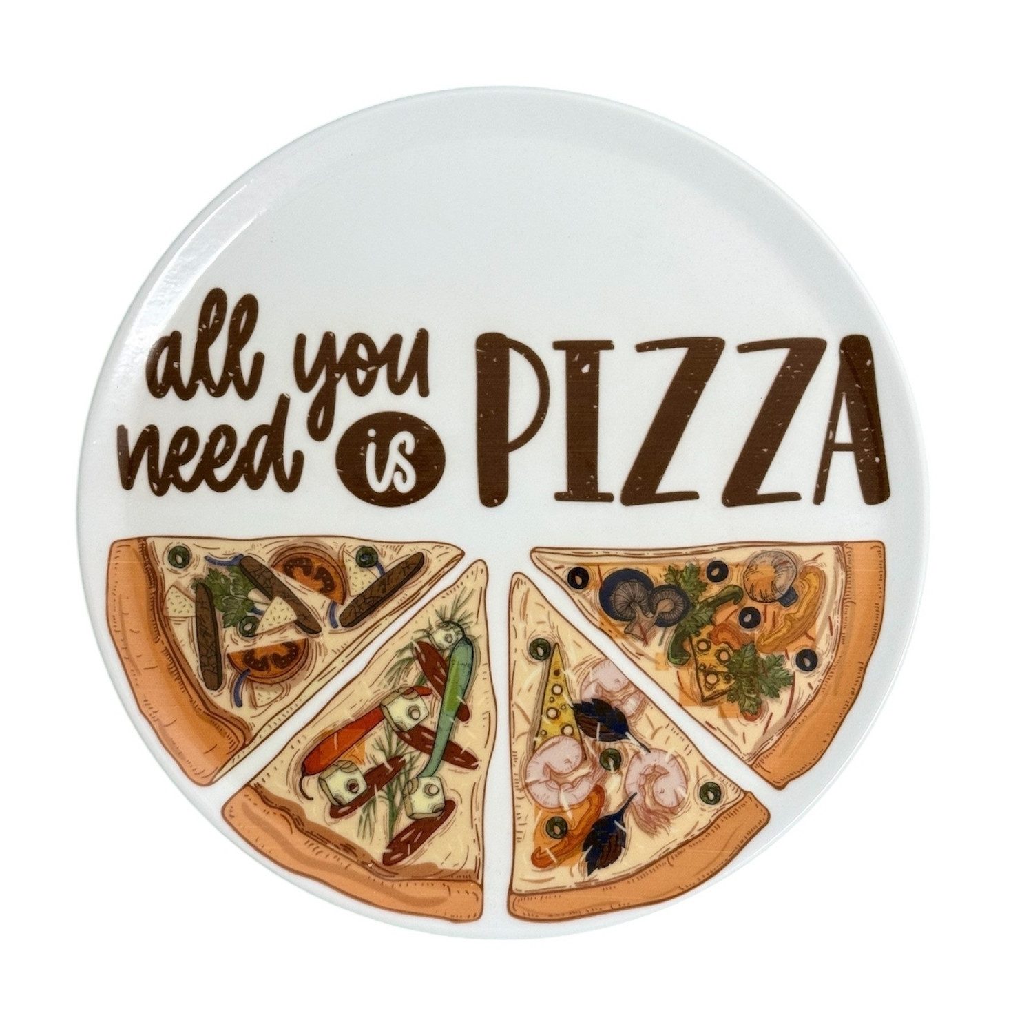 Pizzateller Pizzateller Servierteller ALL YOU NEED Porzellan ø 33 cm