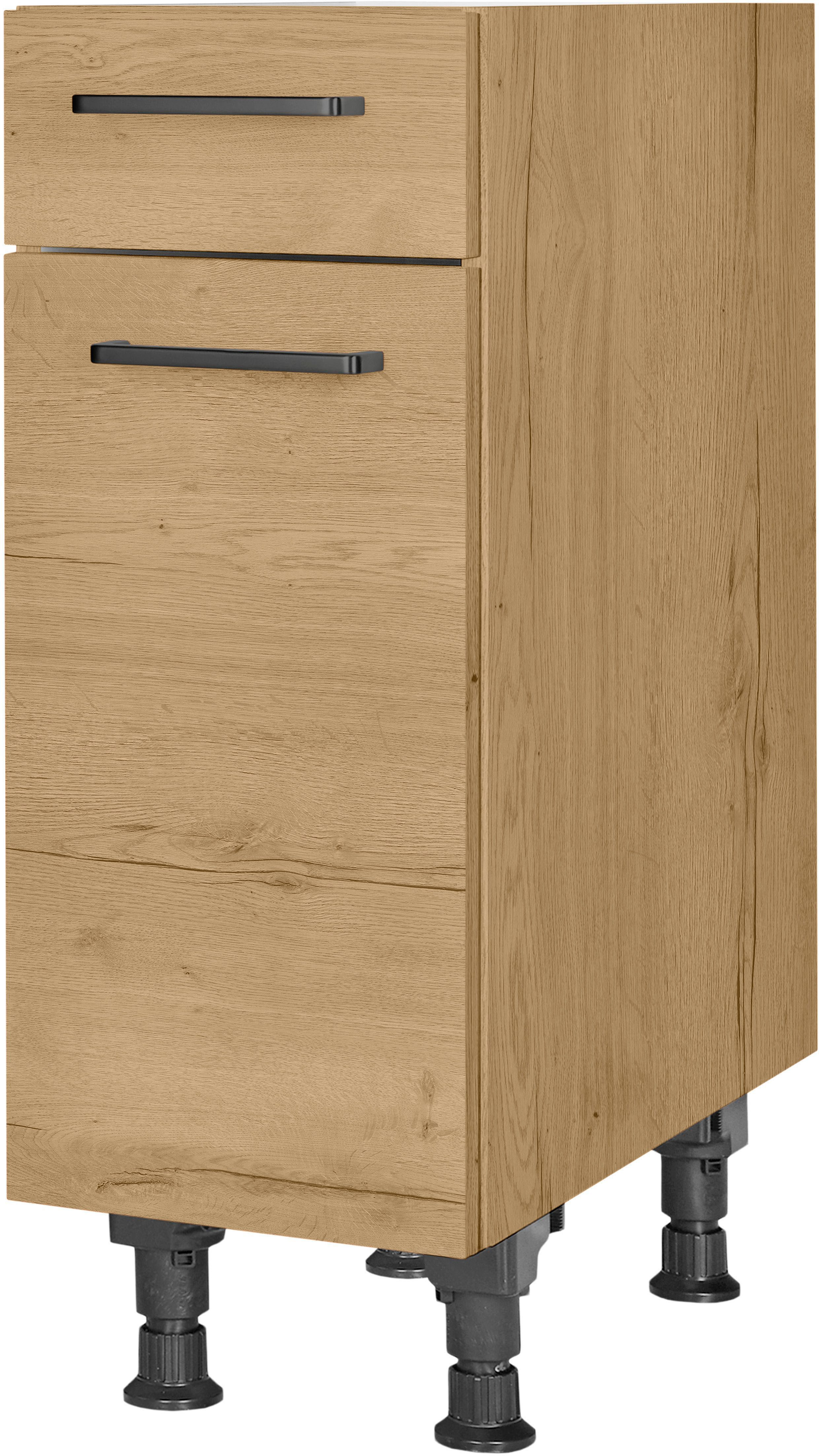 nobilia® Unterschrank "Structura", Ausrichtung wählbar, vormont., in den Breiten 30, 45 und 60 cm Breite, mit höhenverstellbaren Sockelfüßen, vormontiert