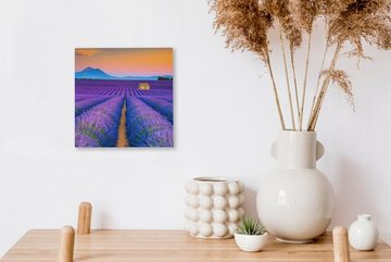 OneMillionCanvasses® Leinwandbild Lavendel - Lila - Blumen, (1 St), Leinwand Bilder für Wohnzimmer Schlafzimmer