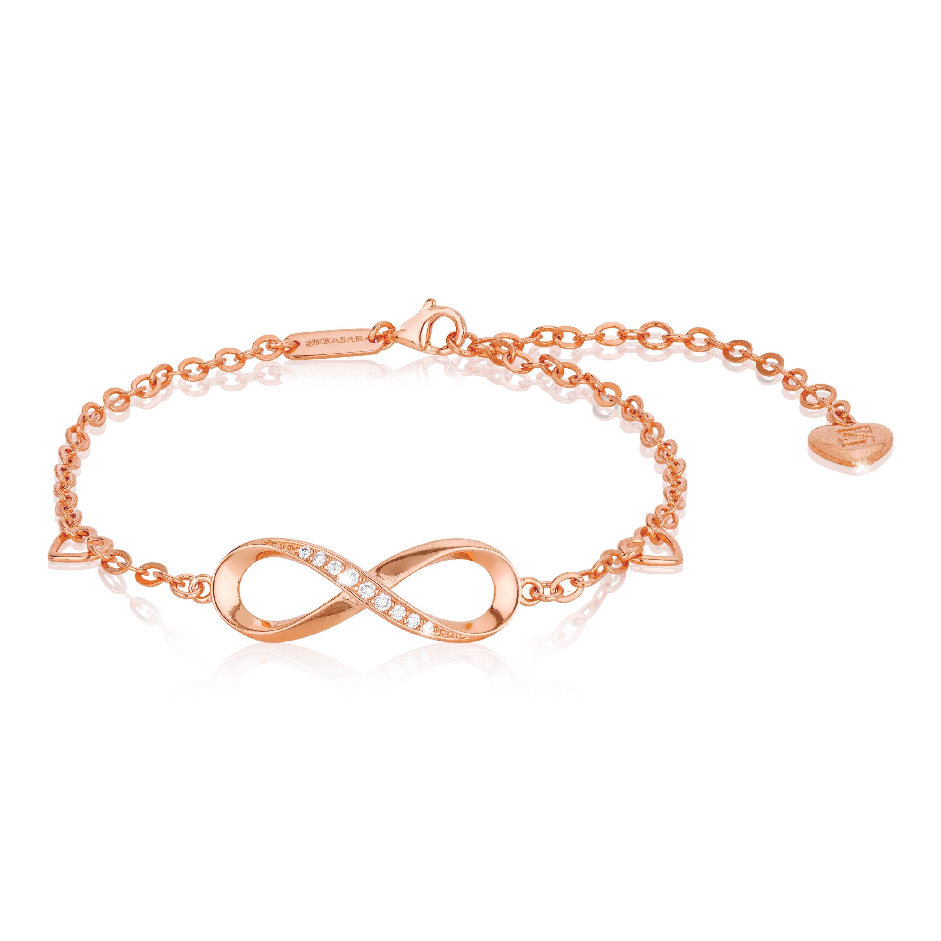 SERASAR Silberarmband Damenarmband aus Sterlingsilber "Infinity" (Klassisch, elegant, casual, 1-tlg), Infinity Sign Armband für Damen 925 Sterling Silber