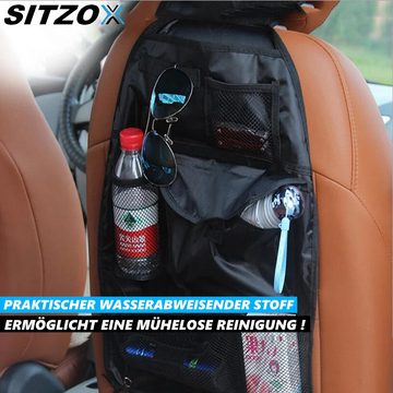 MAVURA Rücksitzorganizer SITZOX Rücksitz Organizer Auto Rücksitz Autositz Car Organizer Tasche, Autotasche Rücksitztasche Kinder Rücklehnenschutz [2er Set]