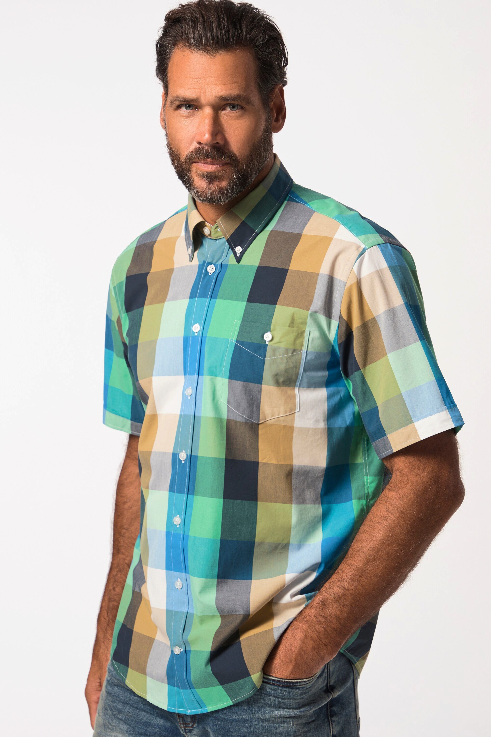 JP1880 Kurzarmhemd Karohemd Halbarm Buttondown-Kragen Modern günstig online kaufen