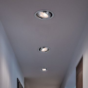 etc-shop LED Einbaustrahler, Leuchtmittel inklusive, Warmweiß, 6er Set Einbau Decken Lampen Wohn Zimmer Spot Beleuchtung ALU