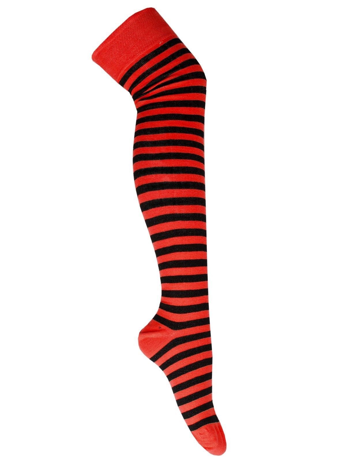 Goldschmidt Kostüme Kniestrümpfe Overknees rot schwarz OneSize