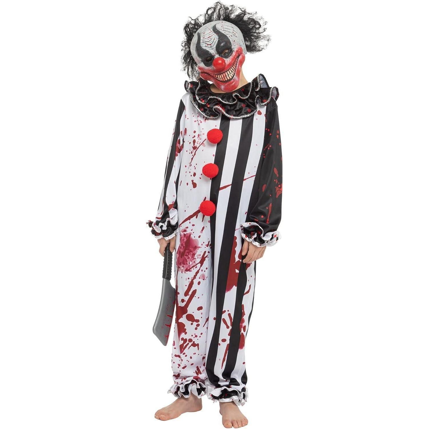LuxusKollektion Clown-Kostüm Killer Clown Kostüm Horror Halloween Gruseliges Clownskostüm für