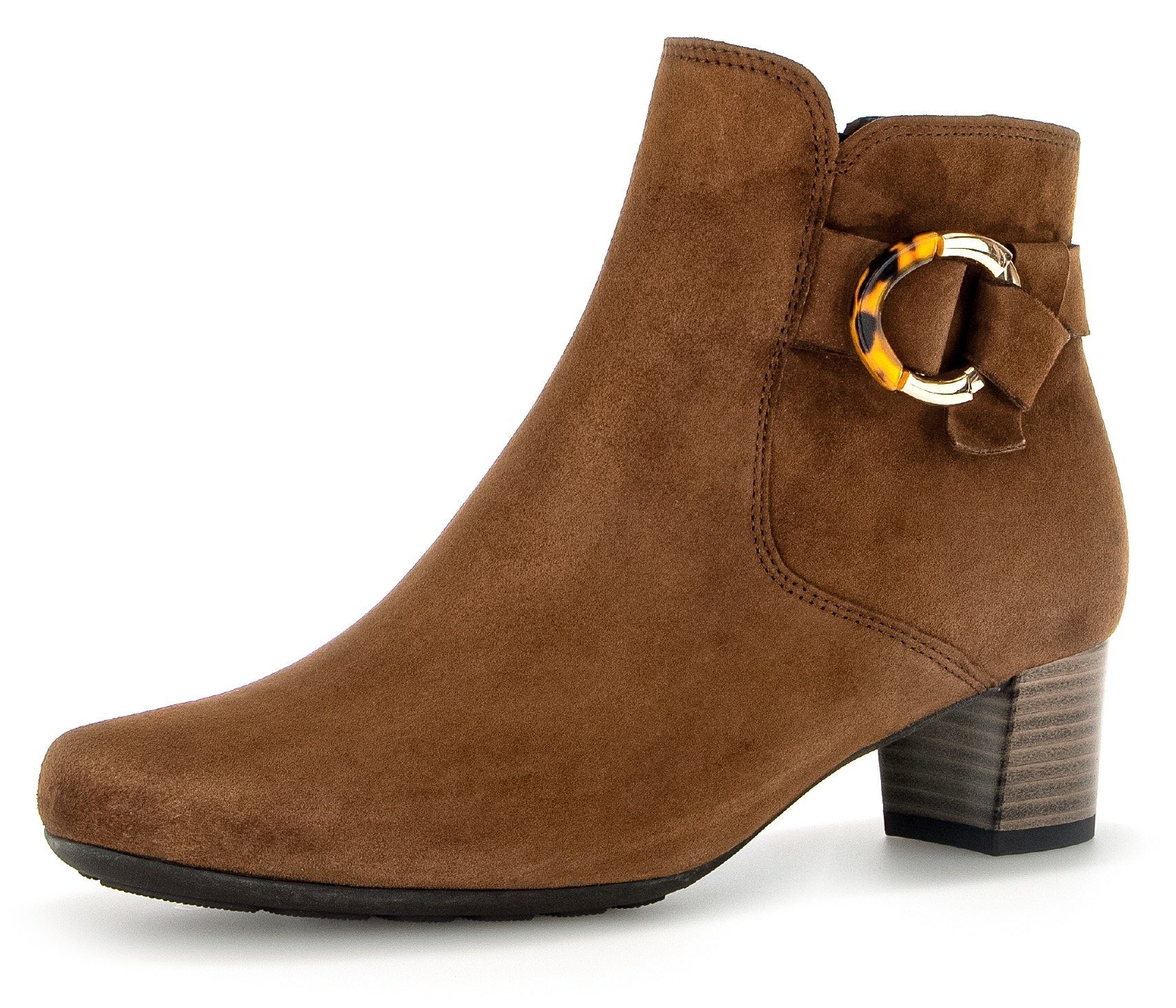 Weite St. mit (weit) G Zierschnalle, Gabor Stiefelette Tropez braun