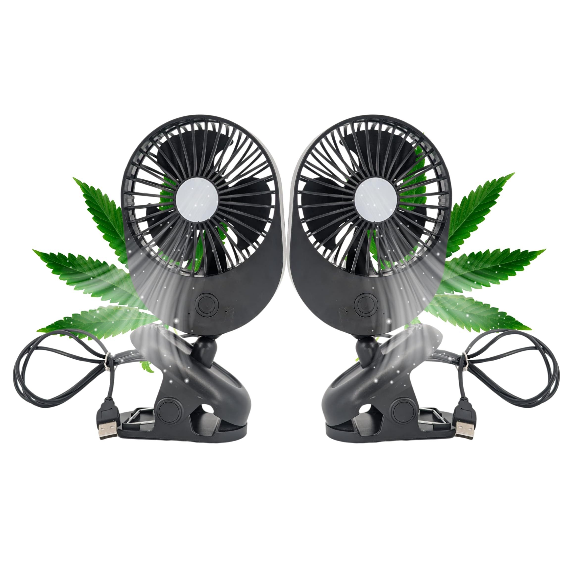 TronicXL Mini USB-Ventilator Grow Ventilator mit Clip Klemme Clipventilator für Growbox Zelt Box, für Growschrank Growzelt 3 Gewschwindigkeitsstufen