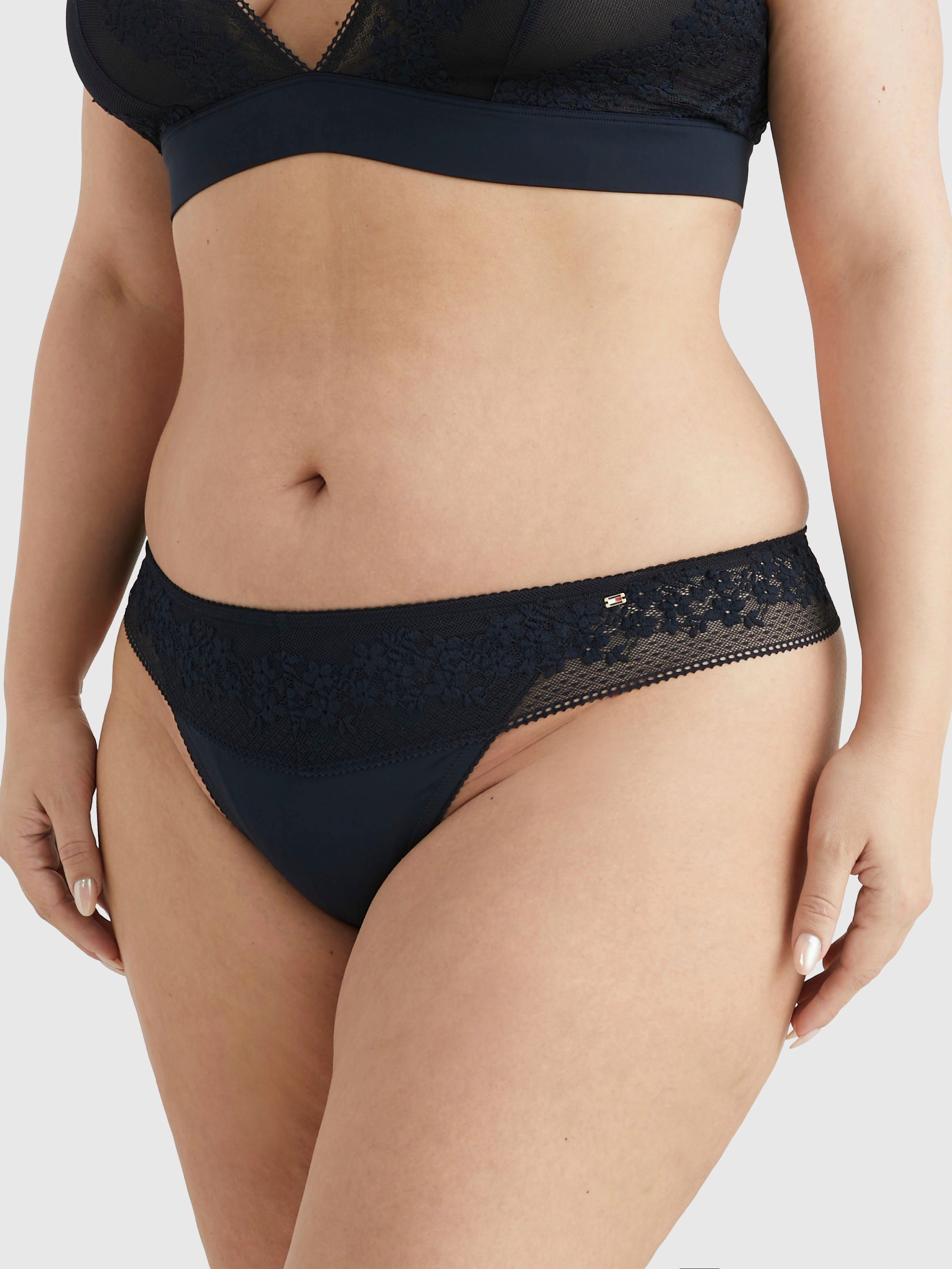 Tommy Hilfiger Underwear T-String mit Spitzenmuster Desert Sky (dunkelblau)