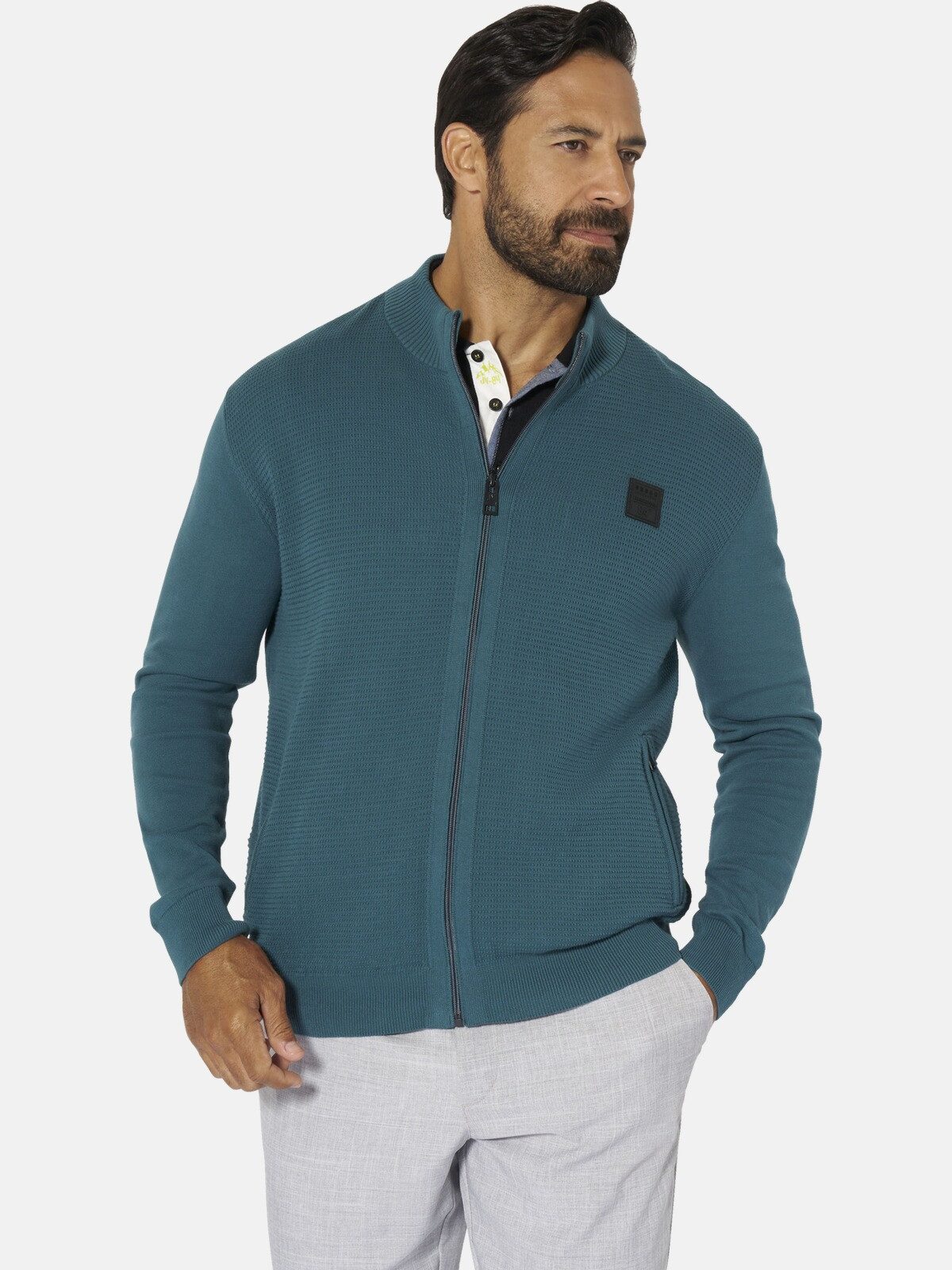 Jan Vanderstorm Strickjacke INGAR mit zwei Leistentaschen günstig online kaufen