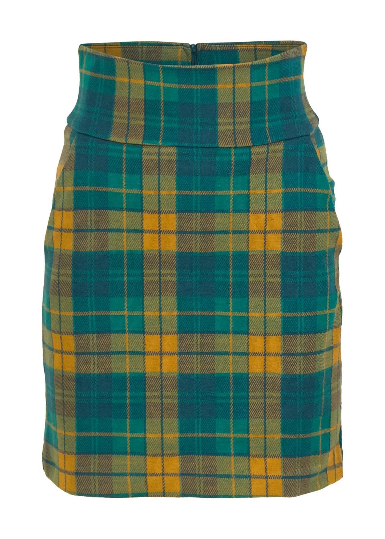 Blutsgeschwister Midirock Eleganter Midirock mit Hahnentrittmuster - Rock für Frauen
