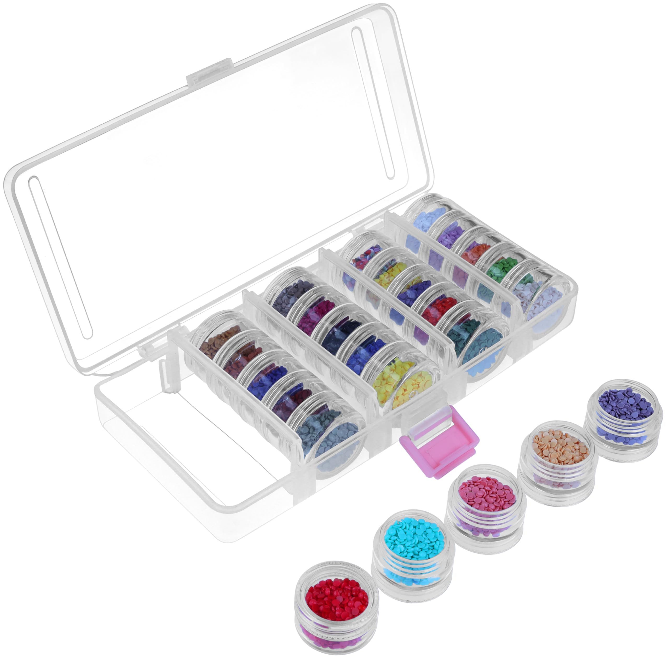 Aufbewahrungsbox Kurtzy 25 Stück Diamond Painting Aufbewahrungsbox aus Transparentem