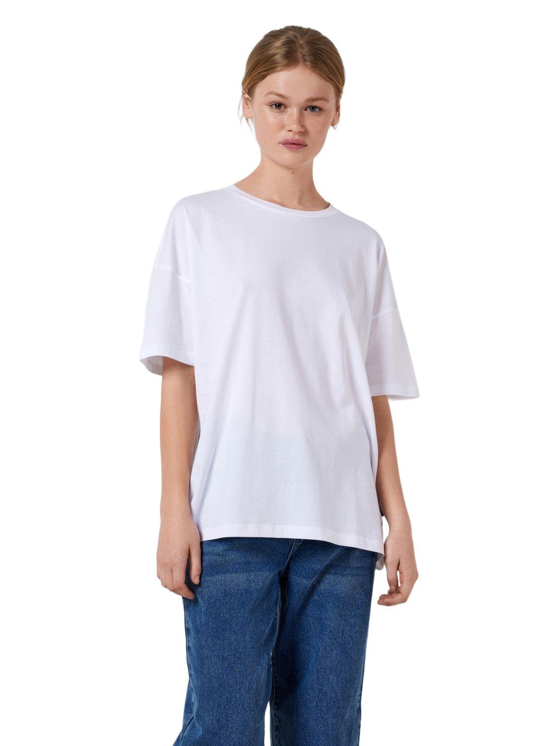 Noisy may aus 27023845 NMIDA Bright Baumwolle T-Shirt White (1-tlg)