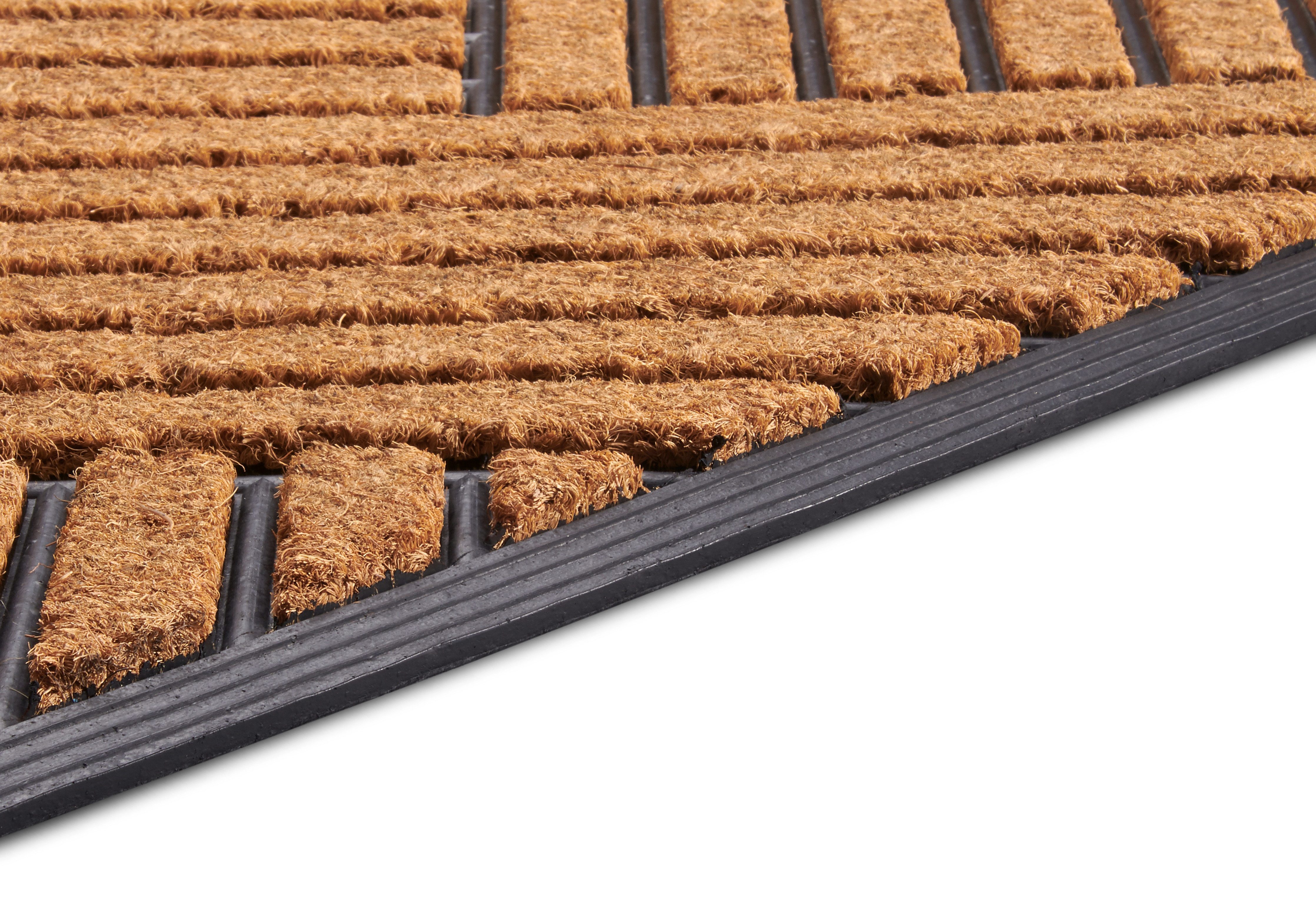 HANSE Home Fußmatte Mix Mats Gummi Kokos Crossings, Türmatte, rechteckig, Höhe: 20 mm, Strapazierfähig, pflegeleicht, robust, wetterfest, UV-beständig