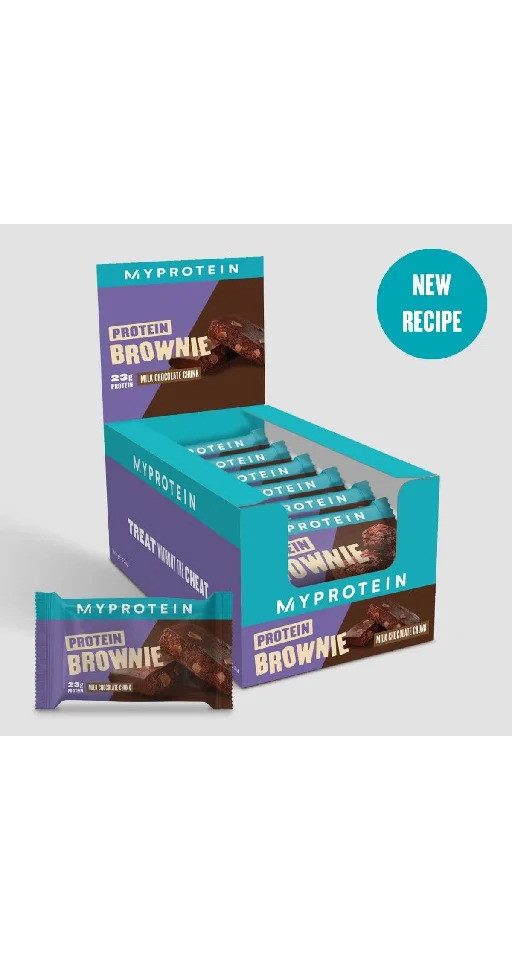 myprotein Protein Brownie 12x75g - Chocolate Snack, 900 g, Snack