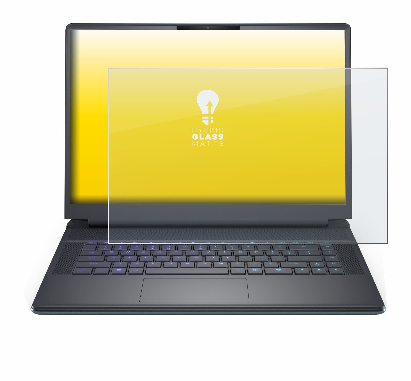 upscreen Displayschutzglas Folie für Dell Alienware 16 Area-51, Schutzfolie Glas Panzer Display Schutz matt