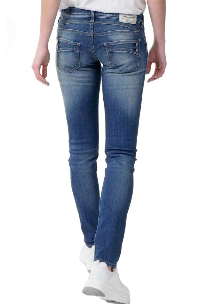 Herrlicher Skinny-fit-Jeans Piper slim Blue Denim Sea stretch
