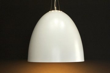 Casa Padrino Pendelleuchte Designer Pendelleuchte aus lackiertem Aluminium, Weiss, Leuchte Lampe