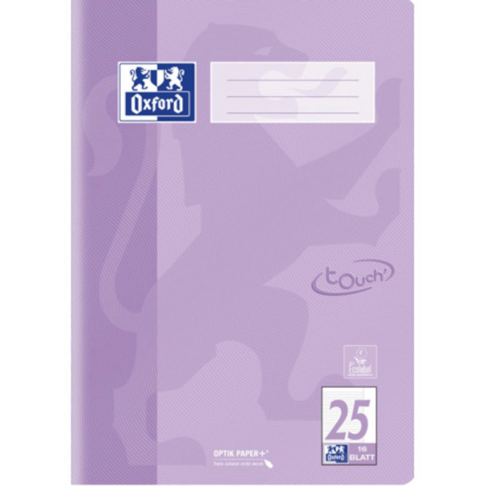 OXFORD Marker Oxford Schulheft A4 Lin25 – 16 Blatt FLIEDER