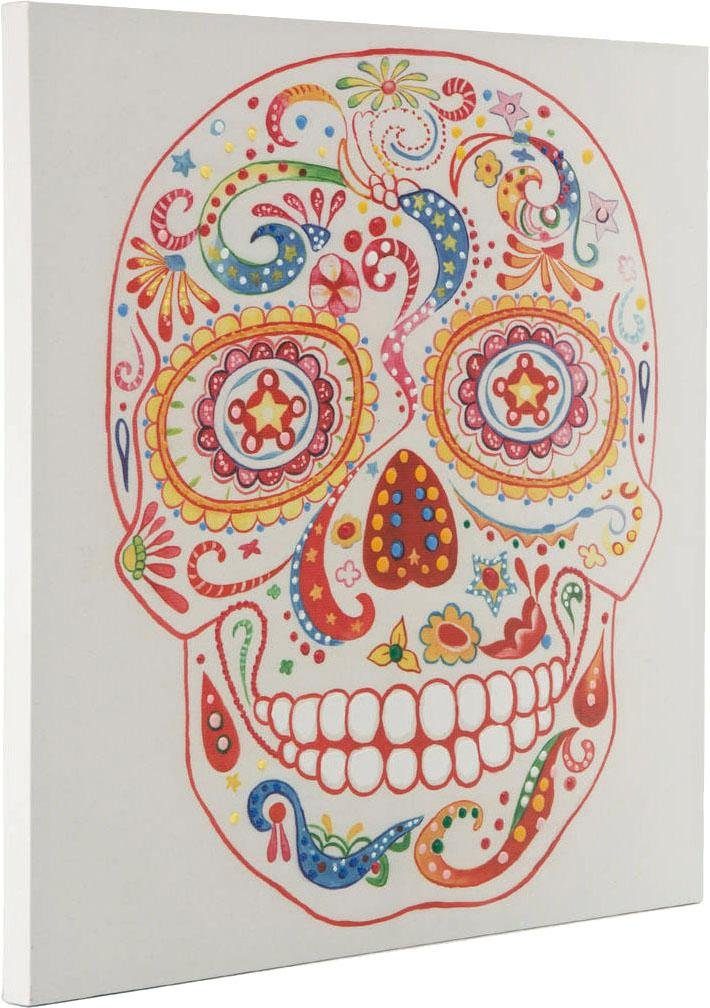 Kayoom Ölbild Totenkopf, Abstrakt, Menschen, 90cm x 90cm