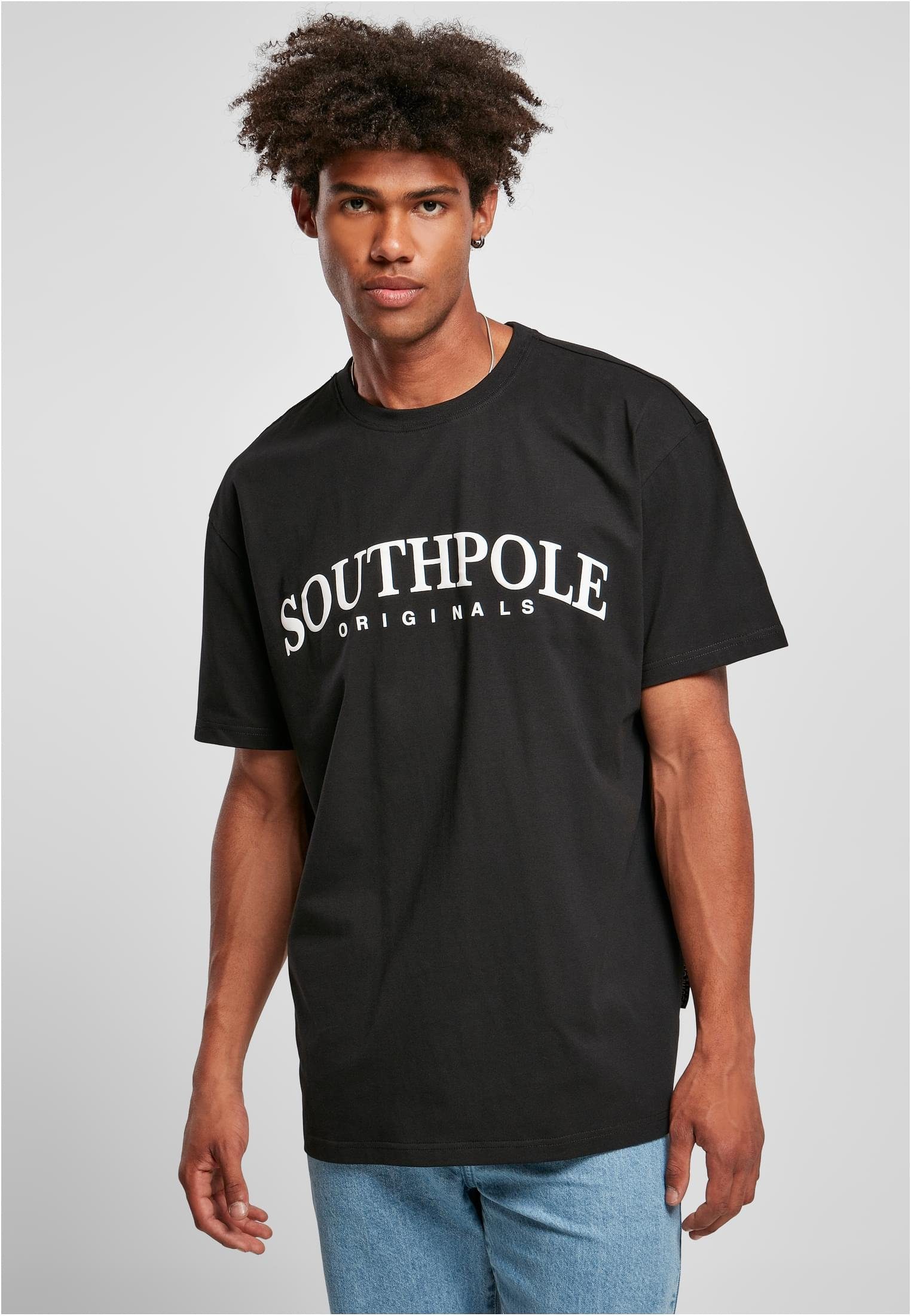 Southpole T-Shirt Herren Southpole Puffer Print Tee (1-tlg) black