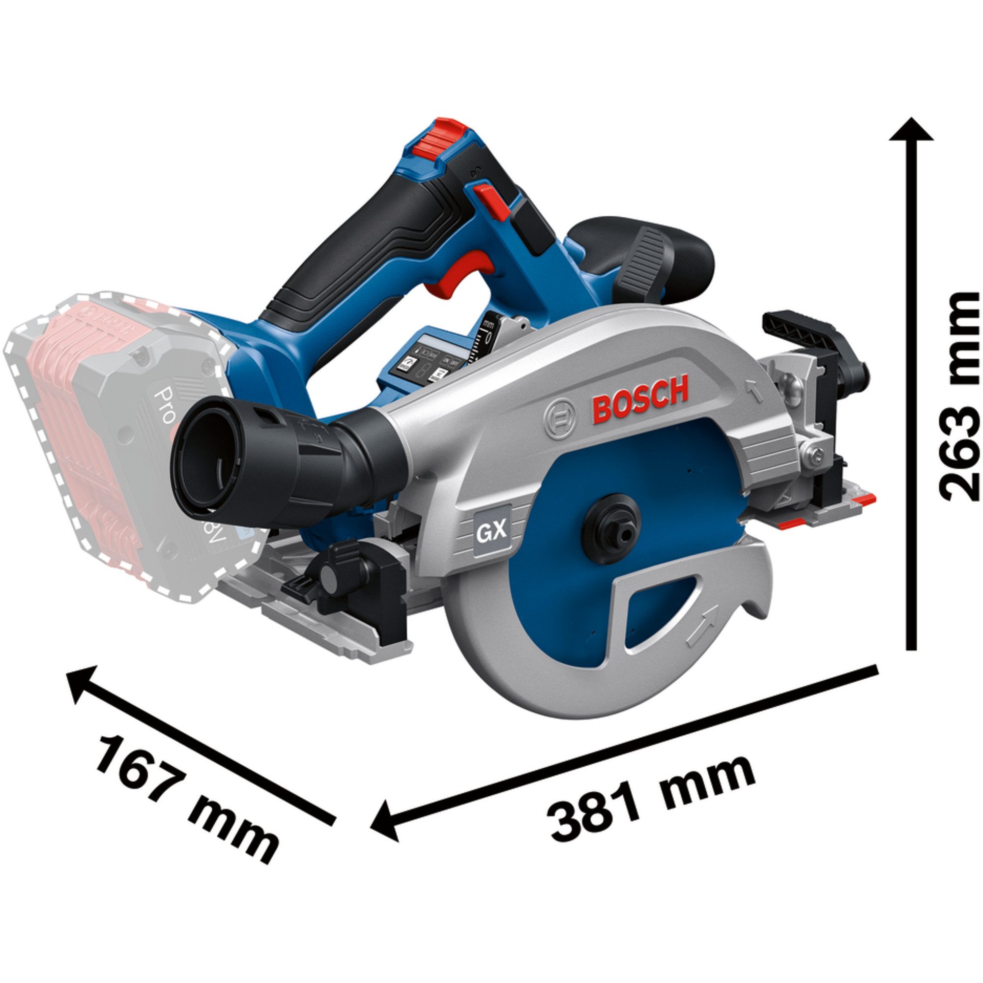 Bosch Professional Kappsäge Bosch Professional Akku-Handkreissäge GKS 18V-57-2