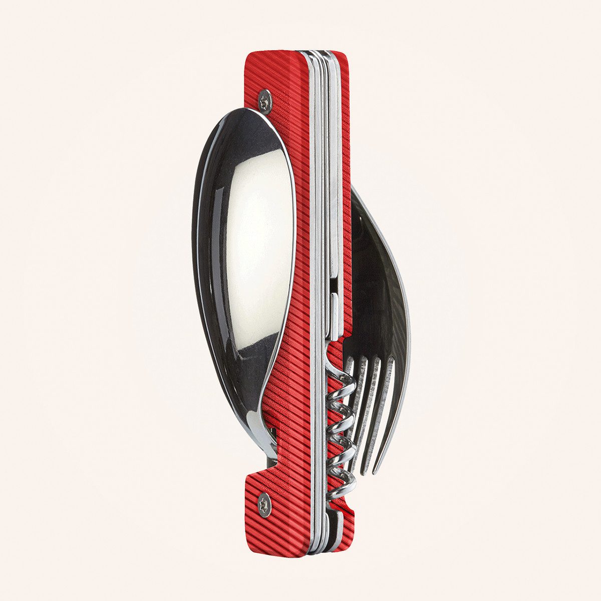 Multitool Multifunktionsbesteck, tomatenrot.