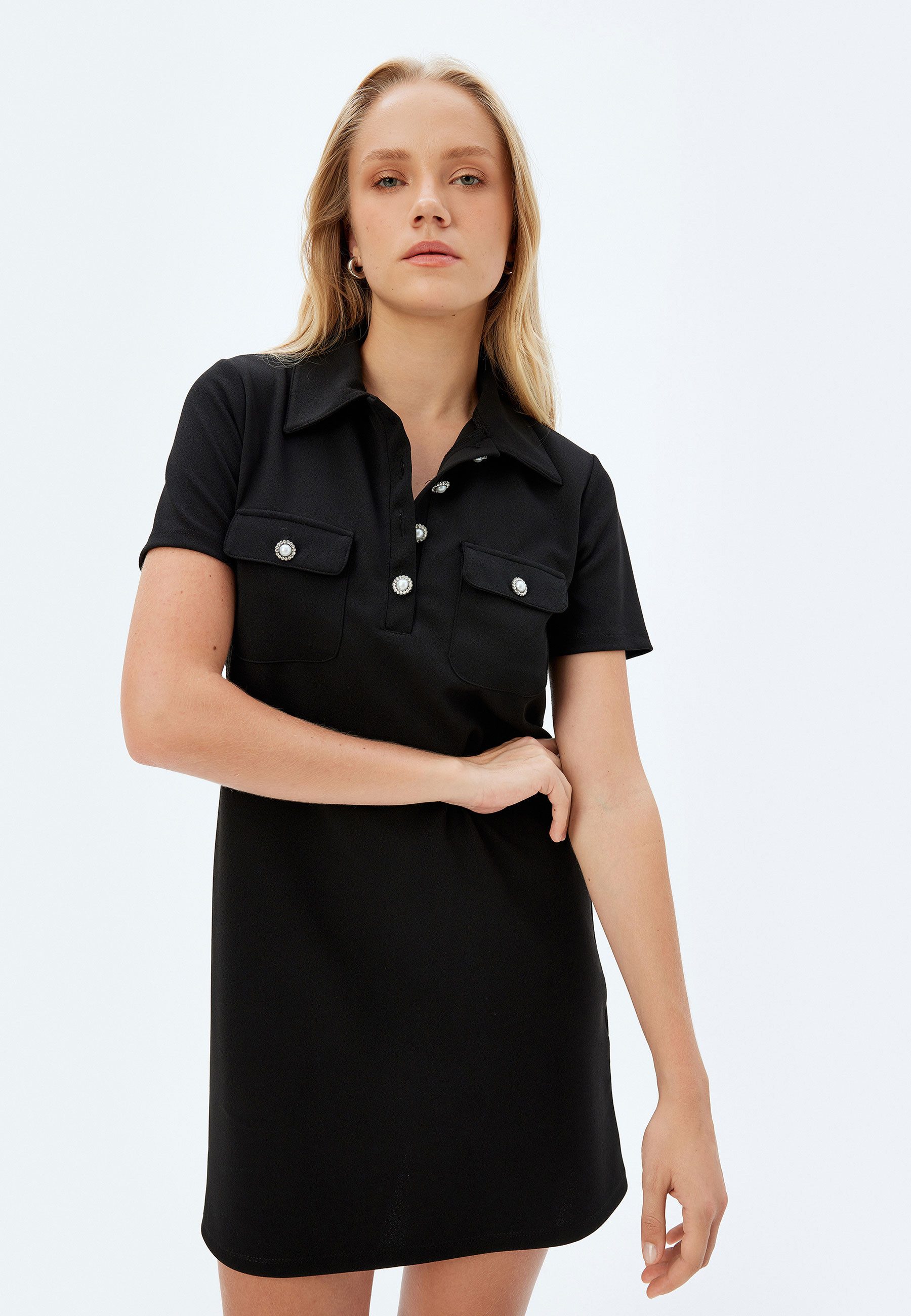 Koton A-Linien-Kleid Mini Länge A Form A-Linien-Kleid günstig online kaufen