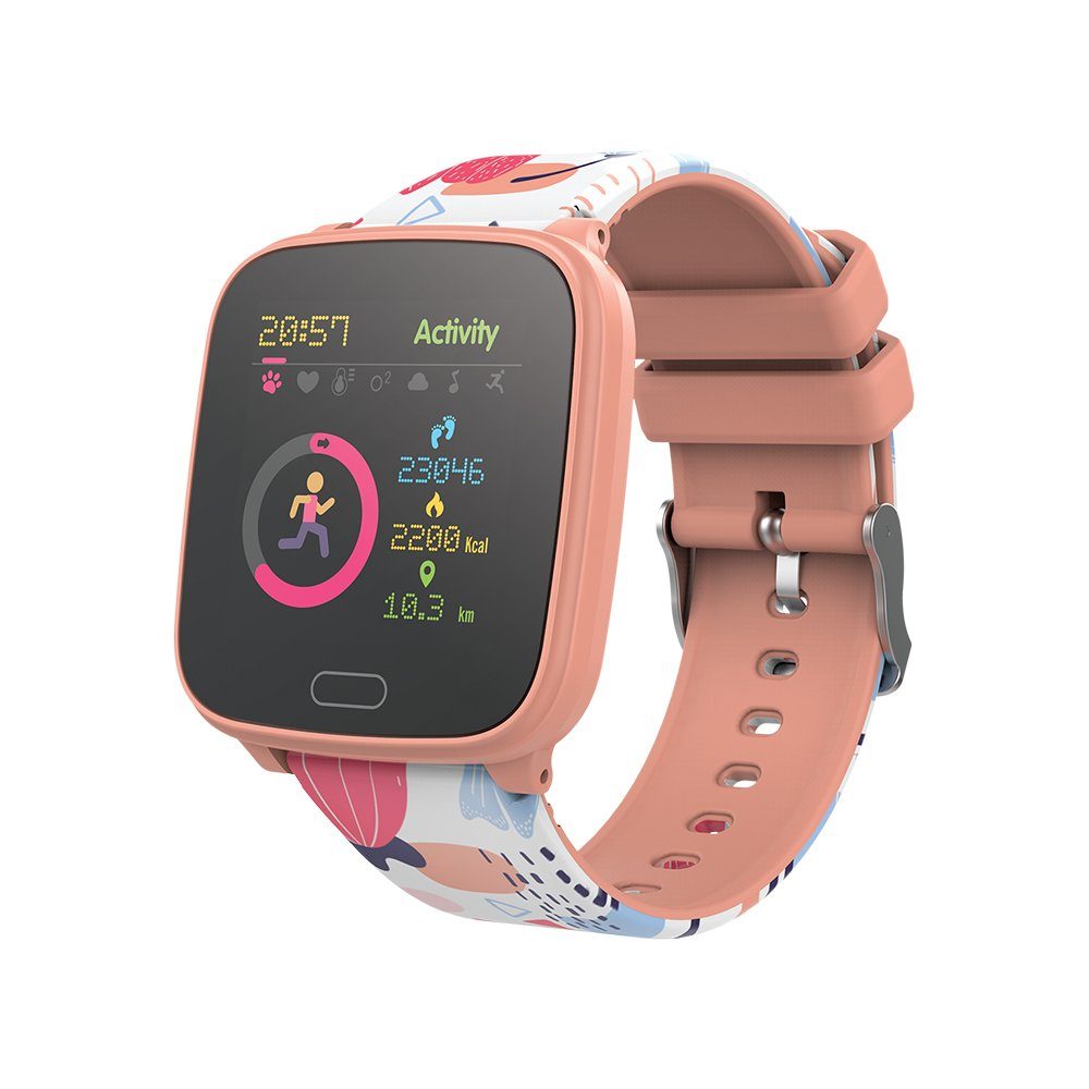 Forever Forever Datum Smartwatch Orange Kinder Smartwatch Zeit, Schritt, JW-100 Armbanduhr GO