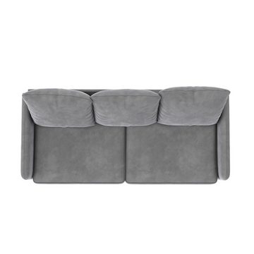 loft24 Sofa Cassia, 3-Sitzer Couch, Bezug in Samtoptik, Länge 175 cm