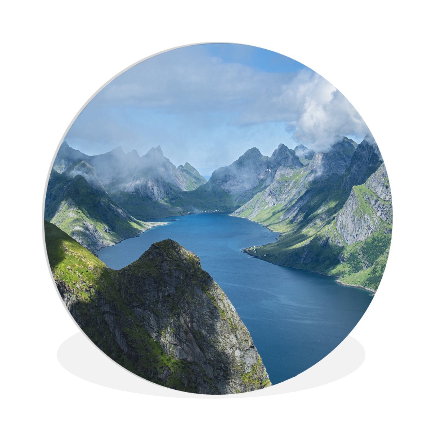 Gemälde Blick über die Fjorde in Norwegen