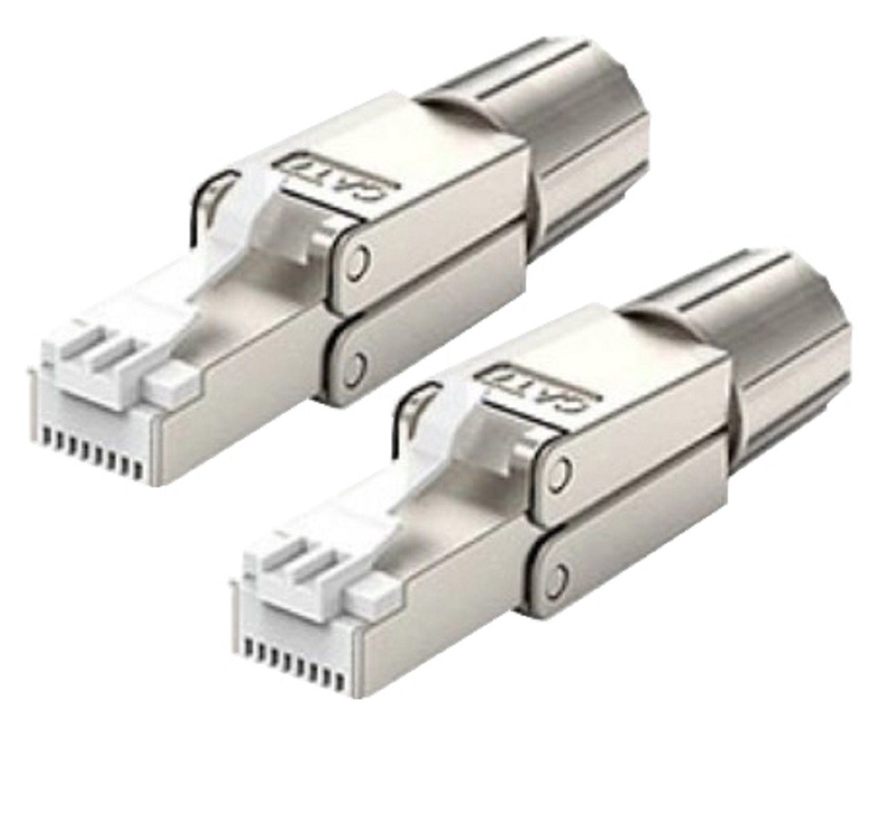 Wooja Feldkonfektionierbare RJ45-Stecker 10-Stück CAT7 Netzwerk-Adapter