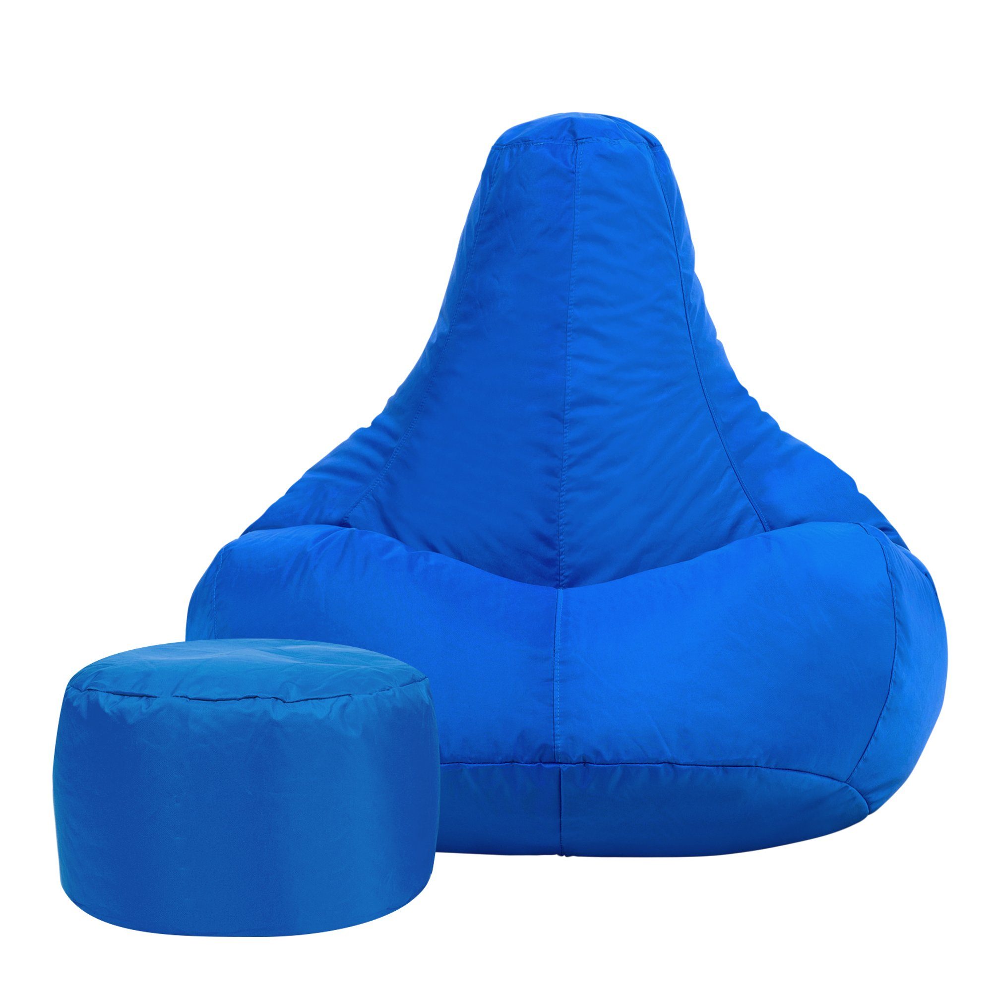 Veeva Sitzsack Sitzsack Outdoor blau Sitzpouf „Recliner“ mit