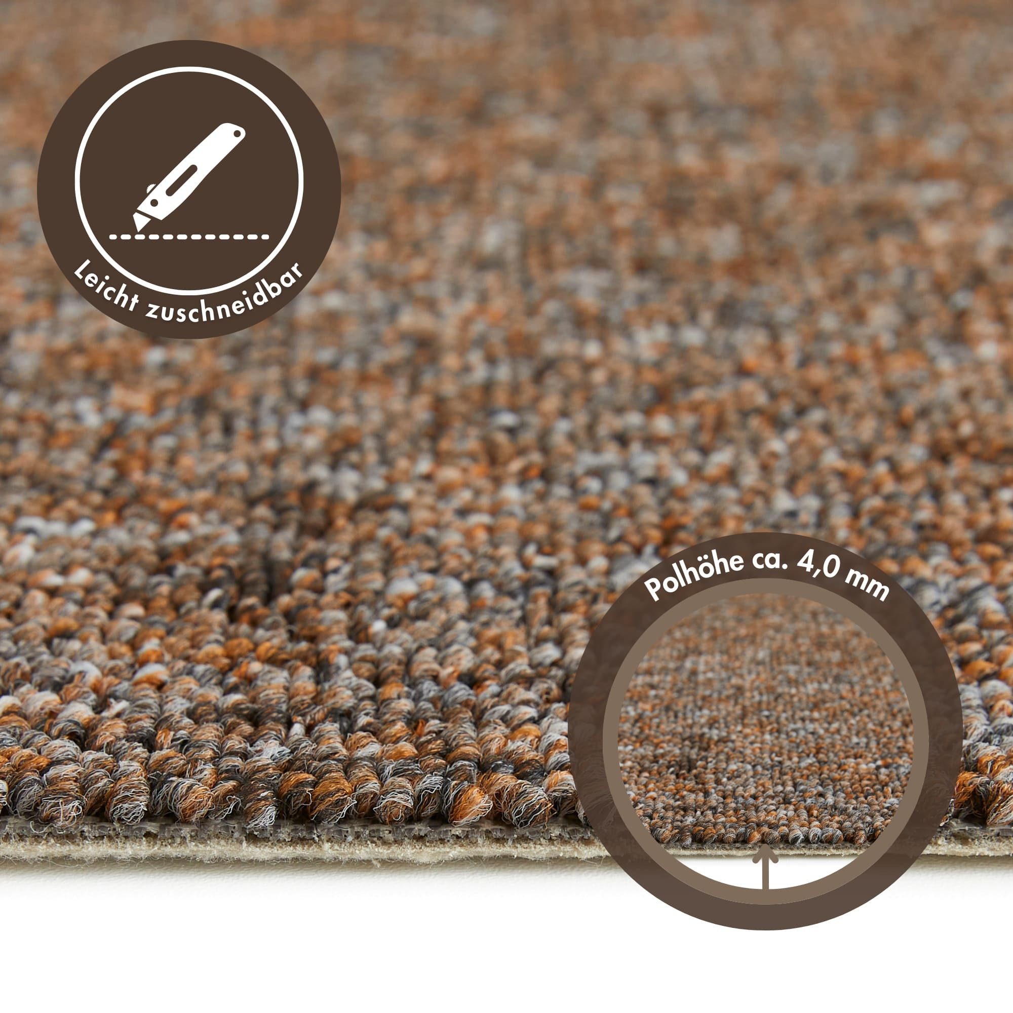 Andiamo Teppichboden Carlos, Feinschlinge, Gesamthöhe 6,5 mm, Made in Netherlands, rechteckig, melierte Optik, Breite 200, 400 cm oder 500 cm, strapazierfähig