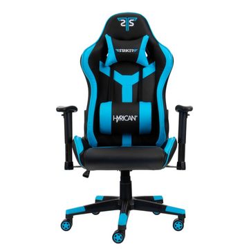 Hyrican Gaming-Stuhl "Striker Copilot" schwarz/blau, Kunstleder, ergonomischer Gamingstuhl, Bürostuhl, Schreibtischstuhl, geeignet für Jugendliche und Erwachsene
