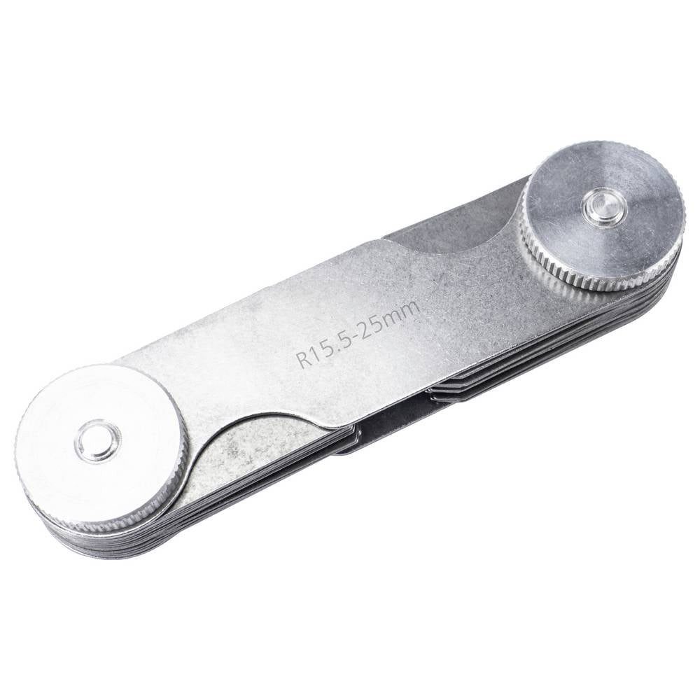 Dasqua Fühlerlehre Radiuslehre metrisch, 1.0–7.0 mm, 17+17 Klingen konkav 1351-0005