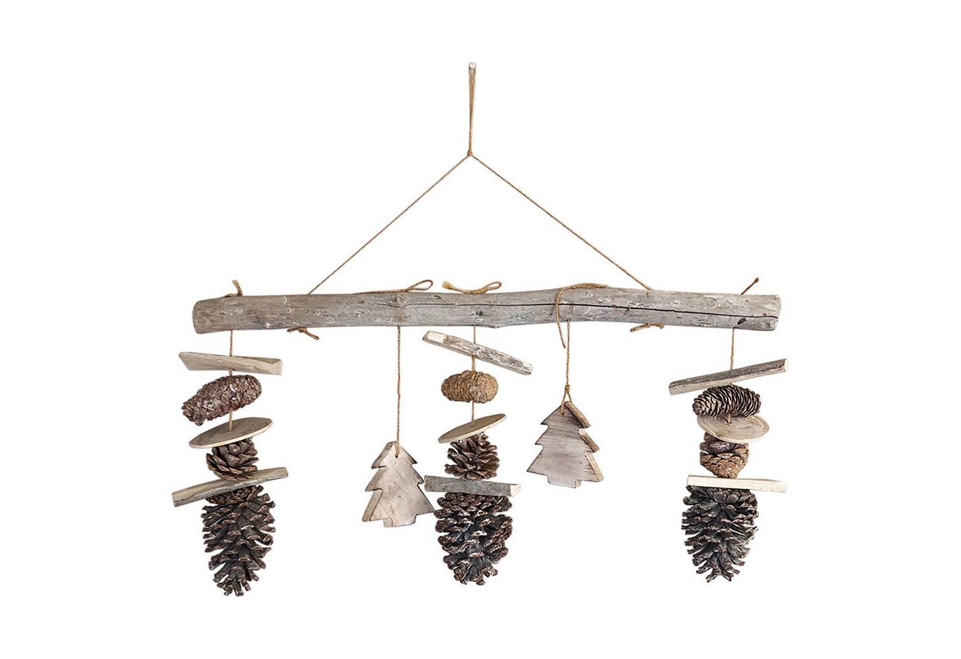 Mojawo Girlanden Holz Mobile Fensterdekoration Hänger Baum Tannenzapfen