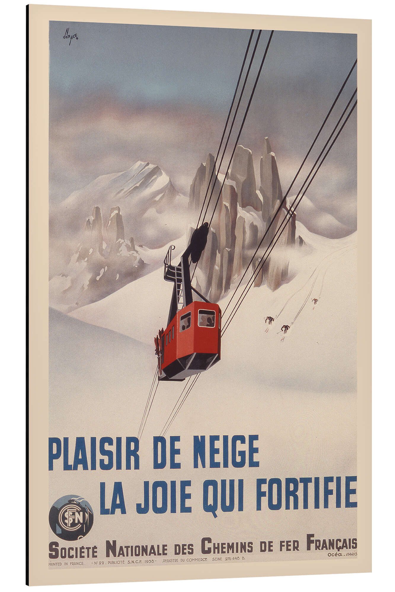 Alu-Dibond-Druck Vintage Ski Collection