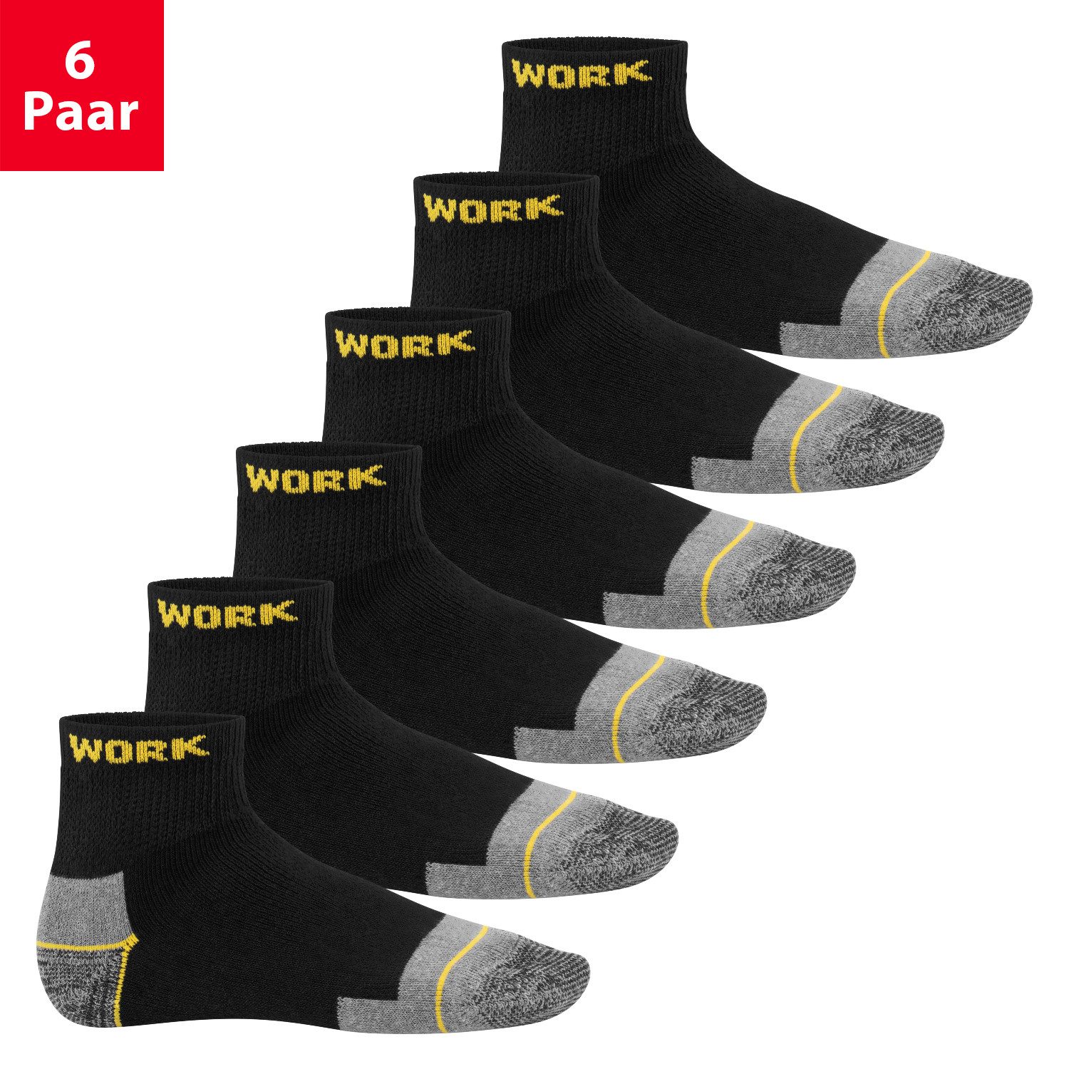 MT Шкарпетки робочі Herren robuste Arbeits- & Freizeit Kurzschaft Шкарпетки (6/12 Paar)